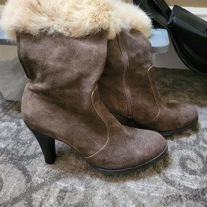 Franco sarto brown boots with heel